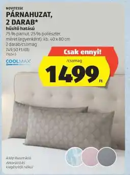 ALDI NOVITESSE Párnahuzat, 2 darab ajánlat