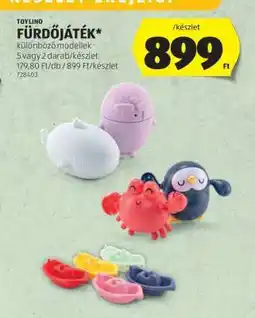 ALDI TOYLINO FÜRDŐJÁTÉK ajánlat