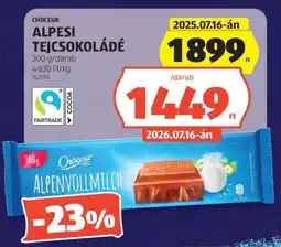 ALDI CHOCEUR ALPESI TEJCSOKOLÁDÉ ajánlat