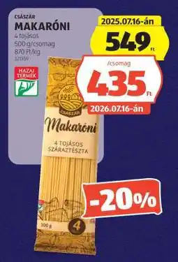 ALDI Császár Makaróni ajánlat