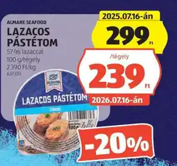 ALDI ALMARE SEAFOOD LAZACOS PÁSTÉTOM ajánlat