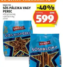 ALDI SNACK FUN SÓS PÁLCIKA VAGY PEREC ajánlat