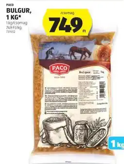 ALDI PACO Bulgur, 1 kg ajánlat