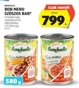 ALDI BON MENU SZÓSZOS BAB ajánlat