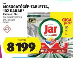 ALDI Jar Mosogatógép-tabletta, 102 darab ajánlat