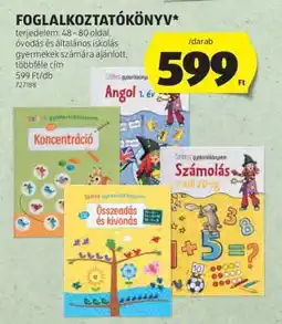 ALDI FOGLALKOZTATÓKÖNYV ajánlat