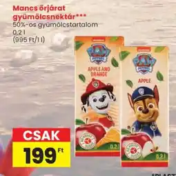 Spar Mancs őrjárat gyümölcsnektár ajánlat