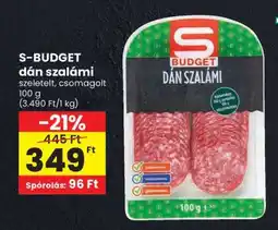 Spar S-BUDGET dán szalámi ajánlat