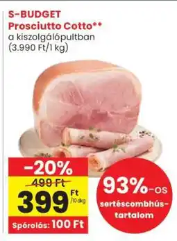 Spar S-BUDGET Prosciutto Cotto ajánlat