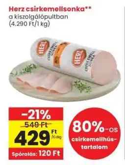 Spar Herz csirkemellsonka ajánlat