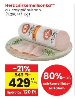 Spar Herz csirkemellsonka ajánlat