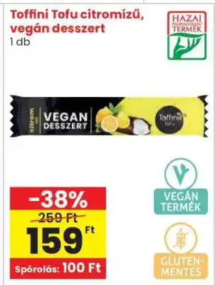 Spar Toffini Tofu citromízű vegán desszert ajánlat