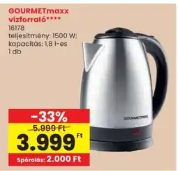 Spar GOURMETMAXX Vízforraló ajánlat