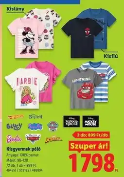 Lidl Kisgyermek póló ajánlat