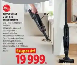 Lidl SILVERCREST 2 az 1-ben akkus porszívó ajánlat