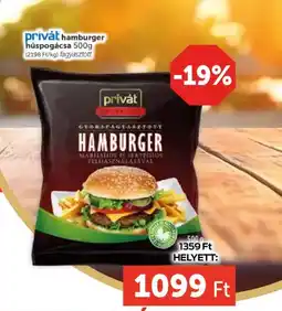 PRIVÁT Privat hamburger húspogácsa ajánlat