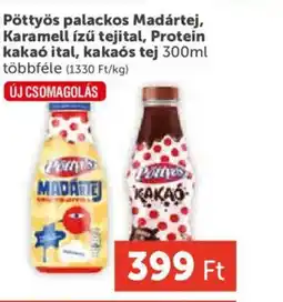 PRIVÁT Pöttyös palackos Madártej, Karamell ízű tejital, Protein kakaó ital, kakaós tej ajánlat