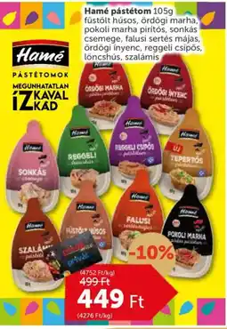 PRIVÁT Hamé pástétom ajánlat