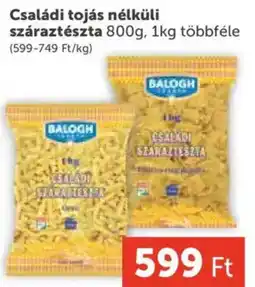 PRIVÁT Családi tojás nélküli száraztészta ajánlat