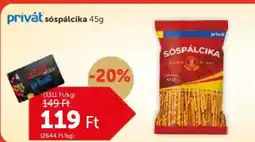 PRIVÁT Privát sóspálcika ajánlat