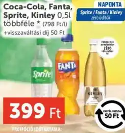 PRIVÁT Coca-Cola, Fanta, Sprite, Kinley ajánlat
