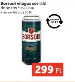 PRIVÁT Borsodi világos sör ajánlat