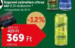 PRIVÁT Soproni szüretlen citrus sör ajánlat