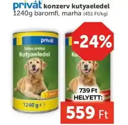 PRIVÁT Privat konzerv kutyaeledel ajánlat