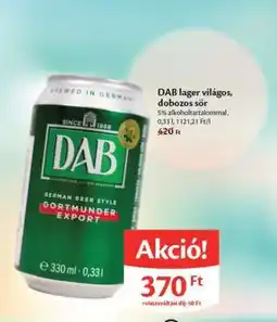 EcoFamily DAB lager világos, dobozos sör ajánlat