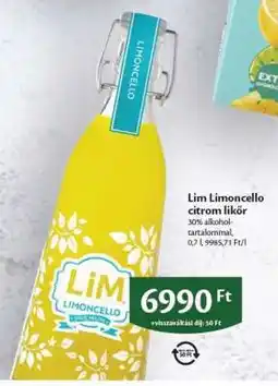 EcoFamily Lim Limoncello citrom likőr ajánlat