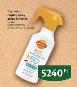 EcoFamily Carroten naptej spray arcra és testre ajánlat