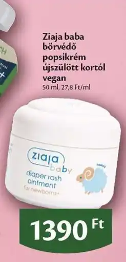 EcoFamily Ziaja baba bőrvédő popsikrém újszülött kortól vegan ajánlat
