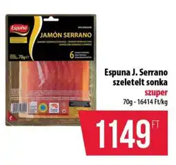Coop Espuna J. Serrano szeletelt sonka ajánlat