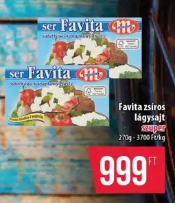 Coop Favita zsíros lágysajt ajánlat