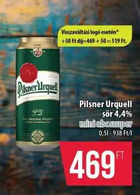 Coop Pilsner Urquell sör 4,4% ajánlat