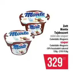 Coop Zott Monte Tejdesszert mini abc szuper ajánlat