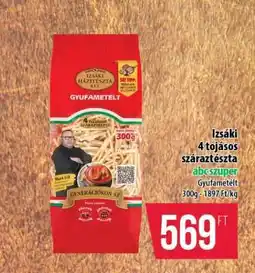 Coop Izsáki 4 tojásos száraztészta ajánlat