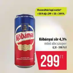 Coop Kőbányai sör 4,3% ajánlat