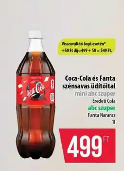 Coop Coca Cola és Fanta szénsavas üdítőital ajánlat