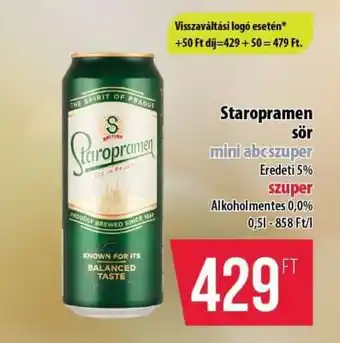 Coop Staropramen sör ajánlat
