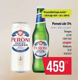 Coop Peroni sör 5% ajánlat