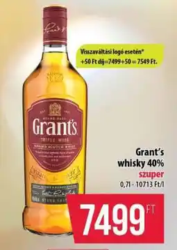 Coop Grant’s whisky 40% ajánlat