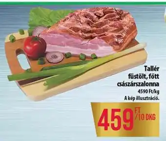 Tallér füstölt-főtt császárszalonna