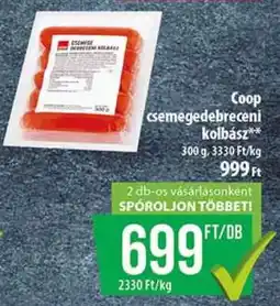 Coop Coop csemegedebreceni kolbász ajánlat