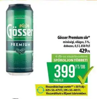 Coop Gösser Premium sör ajánlat