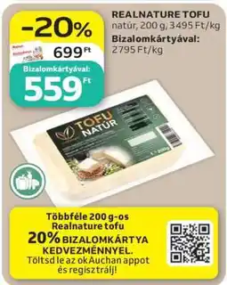 Auchan REALNATURE TOFU natúr ajánlat
