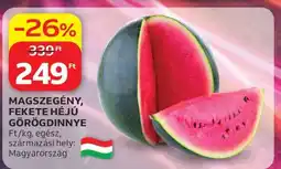 Auchan Magszegény, fekete héjú görögdinnye ajánlat