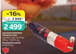 Auchan Auchan Kedvenc Téliszalámi ajánlat