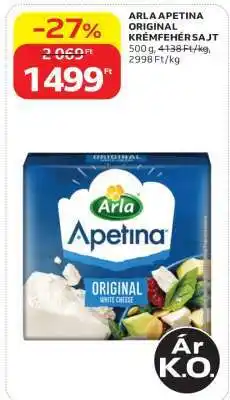 Auchan ARLA APETINA ORIGINAL KRÉMFEHÉRSAJT ajánlat