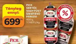 Auchan PICK Sertés vagy Füst ízesítésű Párizsi ajánlat